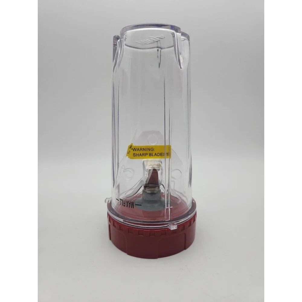 3 Ninja 16oz Cup, 2 Lids Plus New Blade For Kitchen System Pulse Blender Red New